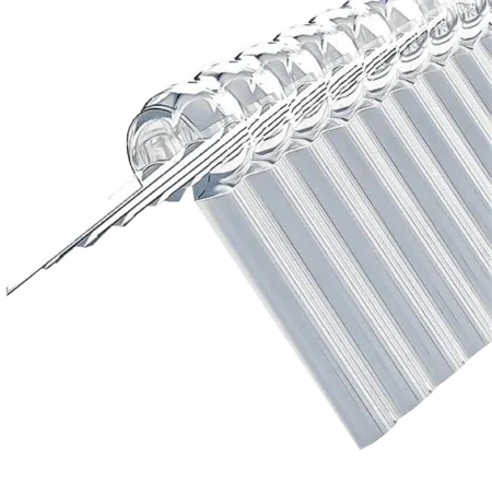 Zweiteiliges Firstprofil Aus Pvc, Sinus 177/51, 1097 Mm, Ideal Zur Nahtlosen Abdichtung Des Dachfirsts In Überdachungskonstruktionen