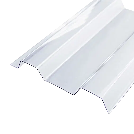 Renolit ONDEX HR PVC-Industrieplatten, Trapez 183/40 Fi40, farblos glatt, 1,3 mm, ideal für lichtdurchlässige und widerstandsfähige Überdachungen