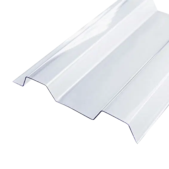 Renolit ONDEX HR PVC-Industrieplatten, Trapez 207/35 E35, farblos glatt, 1,3 mm, ideal für lichtdurchlässige Überdachungen mit hoher UV-Beständigkeit