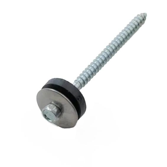 Edelstahlschraube 6,5x64 mm mit Pilzdichtung, ideal für eine wasserdichte und dauerhafte Befestigung in Außenbereichen