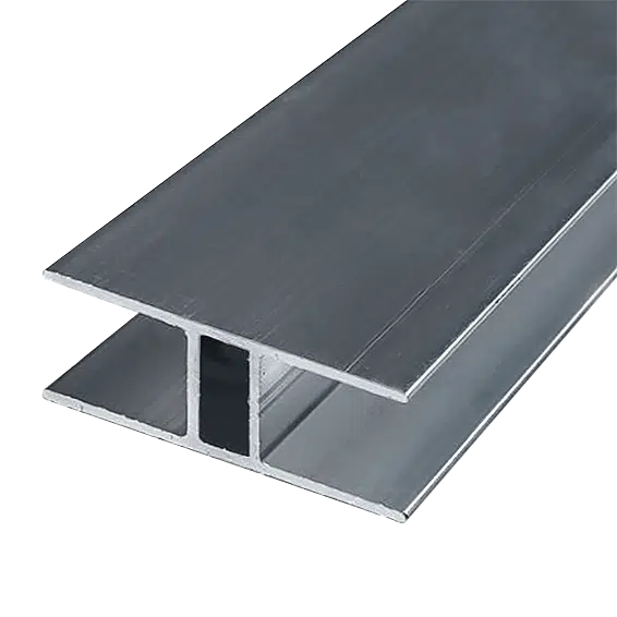H-Profil aus Aluminium, speziell für 16 mm Stegplatten, ideal zur stabilen Verbindung von Platten in Überdachungen