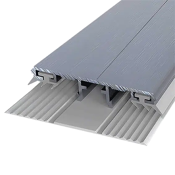 Universal-Oberprofil aus Aluminium mit Gummieinlage, 60 mm, für 10 mm dicke Platten, ideal für robuste und dichte Überdachungen