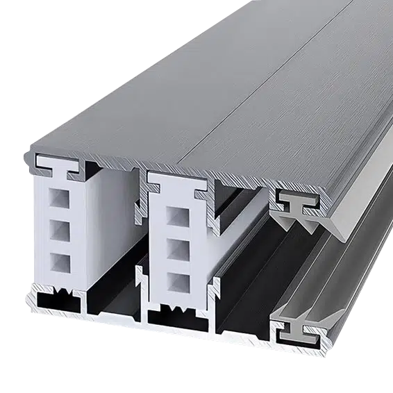 Randthermosystem aus Aluminium, 60 mm, für 25 mm Stegplatten, inklusive Thermoprofil, sorgt für hervorragende Isolierung und Schutz der Ränder