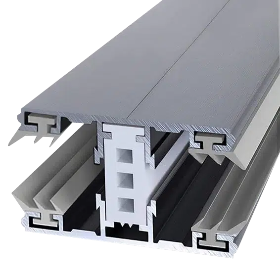 Mittelthermosystem Aus Aluminium, 60 Mm, Für 32 Mm Stegplatten, Inklusive Thermoprofil, Sorgt Für Hervorragende Thermische Isolation Und Stabilität