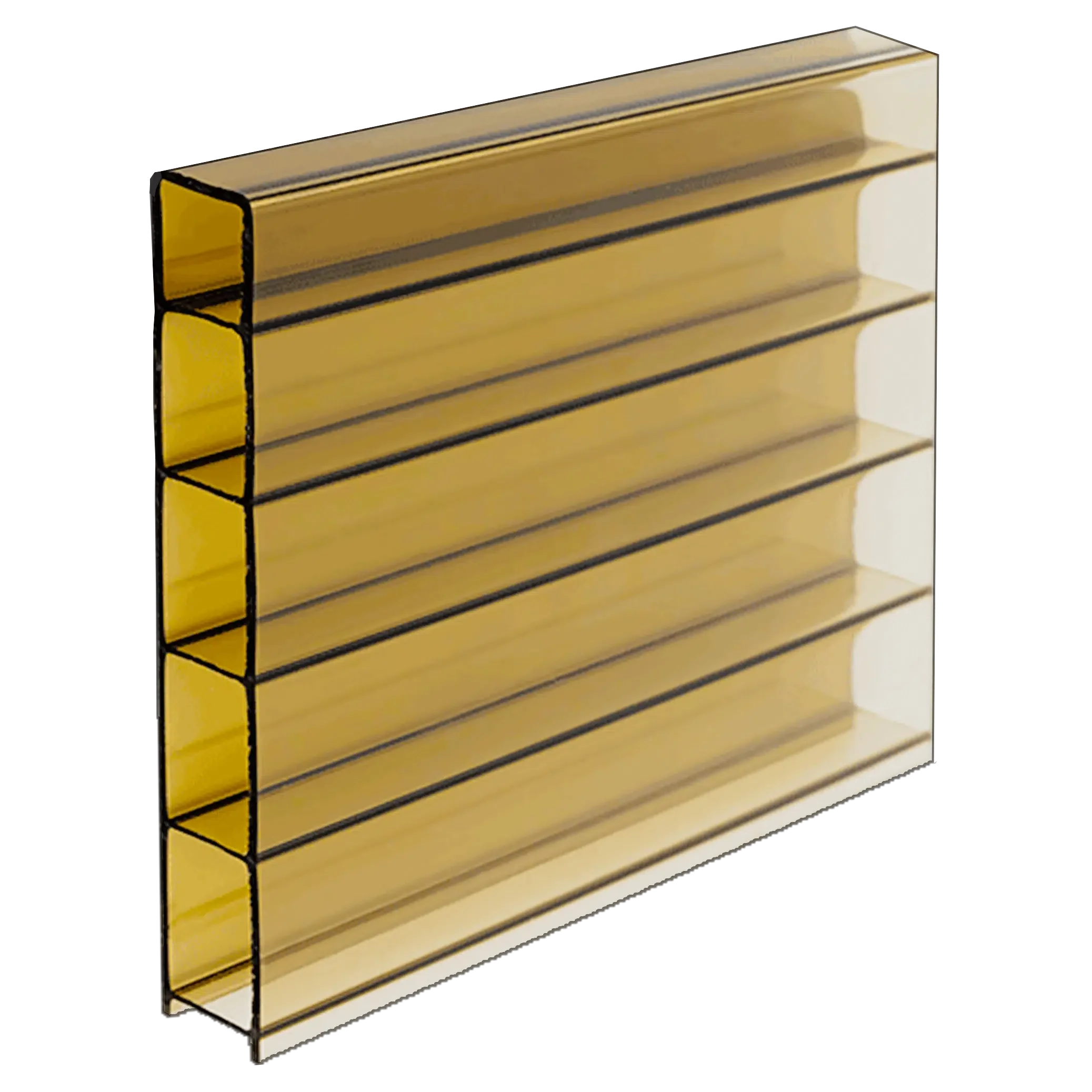 Acrylglas Doppelstegplatten 16 mm in Bronze-Rauchbraun, Highlux 16/32, bieten effektiven Sonnenschutz und eine ansprechende Optik