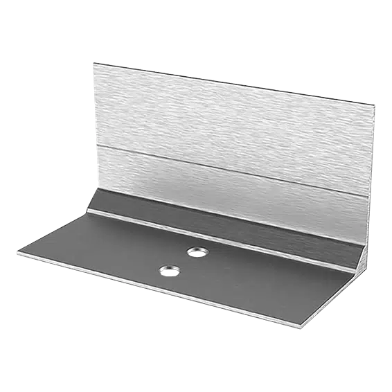 Glashaltewinkel aus Aluminium, 50x37 mm, für Glasprofilsysteme 80mm, bietet zuverlässige Unterstützung und präzise Fixierung für Verglasungen
