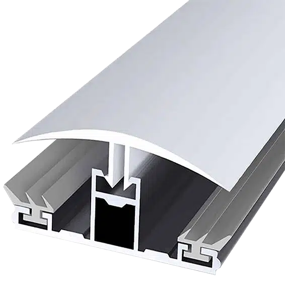 Mittelsprossensystem aus Aluminium und PVC, 60 mm, für 16 mm Stegplatten, bietet stabile und dauerhafte Verbindungen