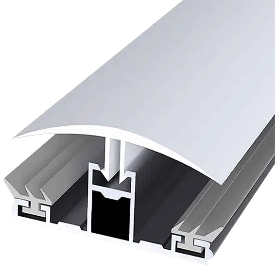 Mittelsprossensystem aus Aluminium und PVC, 60 mm, für 8 mm Stegplatten, robust und effizient für Überdachungen