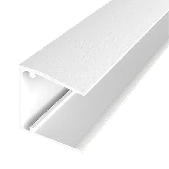 U Profil ohne Tropfkante aus weißem Aluminium für 16 mm Stegplatten, bietet einen sauberen und eleganten Abschluss der Plattenkanten