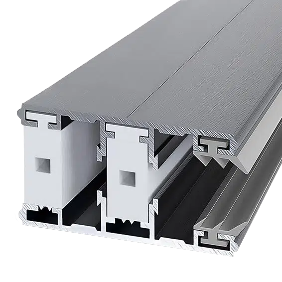 Randthermosystem aus Aluminium, 60 mm, für 8 mm Stegplatten, inklusive Thermoprofil, bietet verbesserte thermische Isolation und Abdichtung
