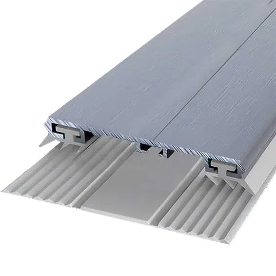 Durchschraubprofil aus Aluminium und Gummi, 60 mm breit, für 16 mm Stegplatten, ideal für die Befestigung bei Überhängen