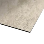 Detailansicht der ALUCOM® Design Alu Verbundplatte in Louise Weiß, 3 mm, zeigt die feine Textur und das elegante Finish