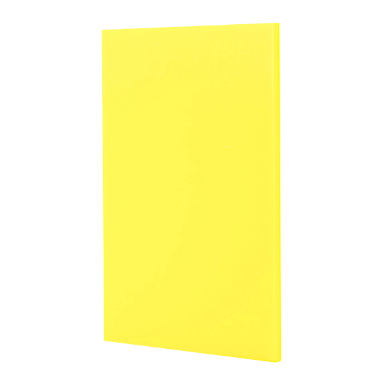 Acrylglas GS Sunshine, 6 mm, transparent, beidseitig satiniert mit 41% Lichtdurchlässigkeit, ideal für dekorative Anwendungen.