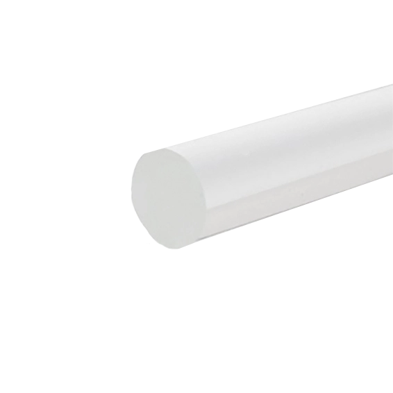 Acrylglas XT/GS Rundstab, Durchmesser 25 mm, farblos und transparent, ideal für vielseitige Anwendungen.
