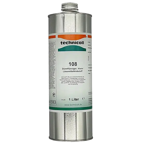 Technicoll 108, hochwertiger Universalklebstoff für Acrylglas und Kunststoffe, ideal für präzise und starke Verbindungen.