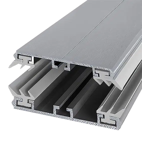 Durchschraubprofil universal Alu-Alu bei Überhang - 60 mm breit kaufen » Top-Qualität bei stegplattenversand.de Universal-Oberprofil, 60 Mm, Alu-Alu Durchschraubprofil, Detailaufnahme Des Robusten Und Langlebigen Profils