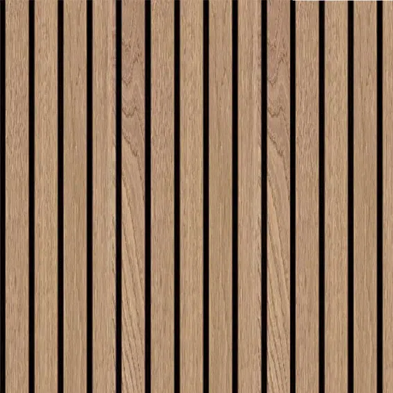 Detailaufnahme von Alucom® Design Interieur Wildeiche Lamelle, zeigt die natürliche Holztextur und elegante Maserung