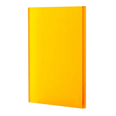 Acrylglas Gs Orange, 6 Mm Dick, Beidseitig Satiniert, Transparent Mit 54% Lichtdurchlässigkeit.